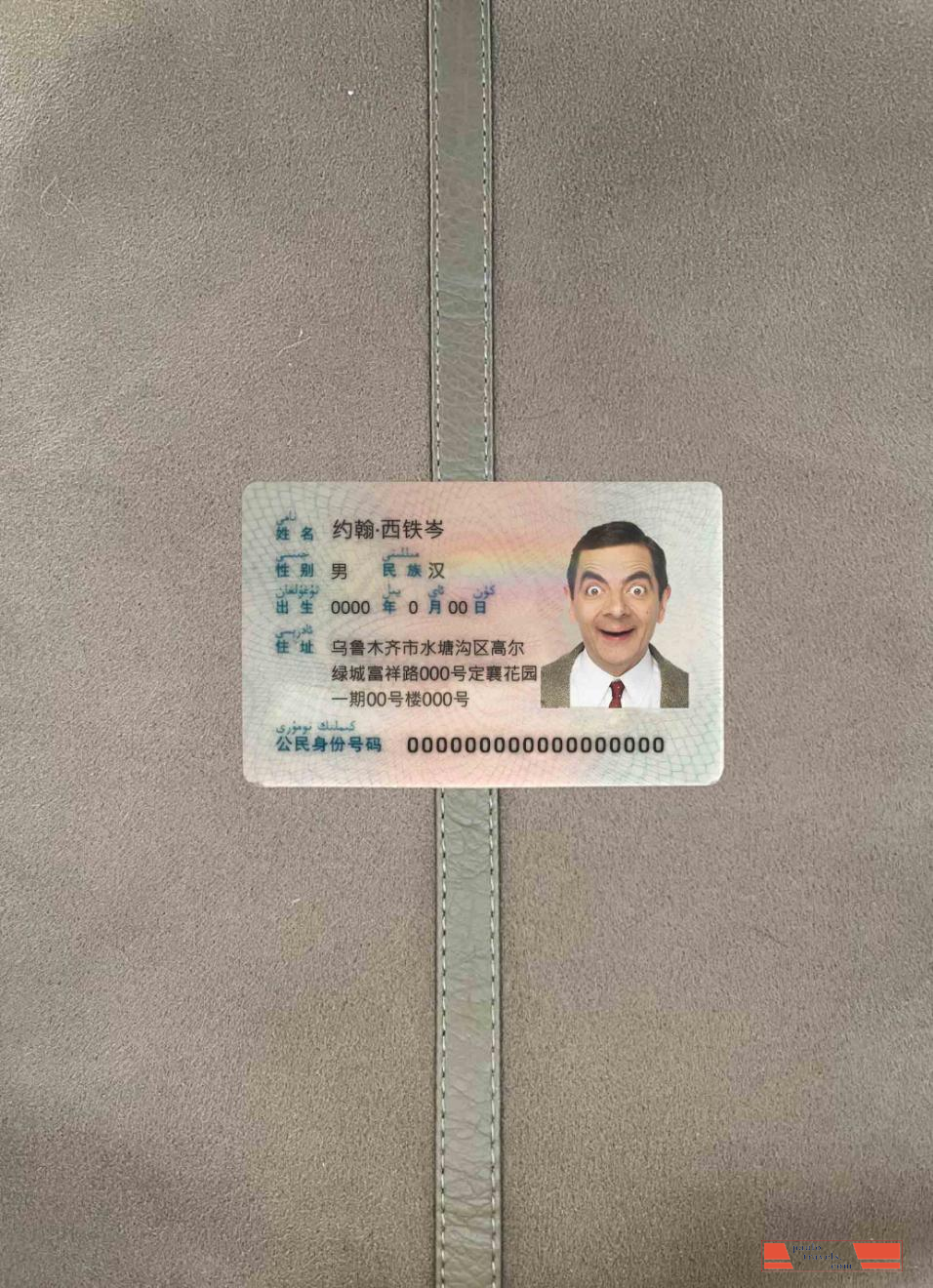 China ID photolook FRONT PSD template